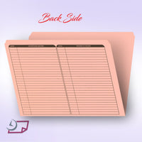Real Estate Listing Folder, Right Panel List, Letter Size, Pink