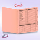 Real Estate Listing Folder, Right Panel List, Letter Size, Pink