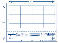 8-1/2" x 11" Wrist Band For Adults 20 Labels
