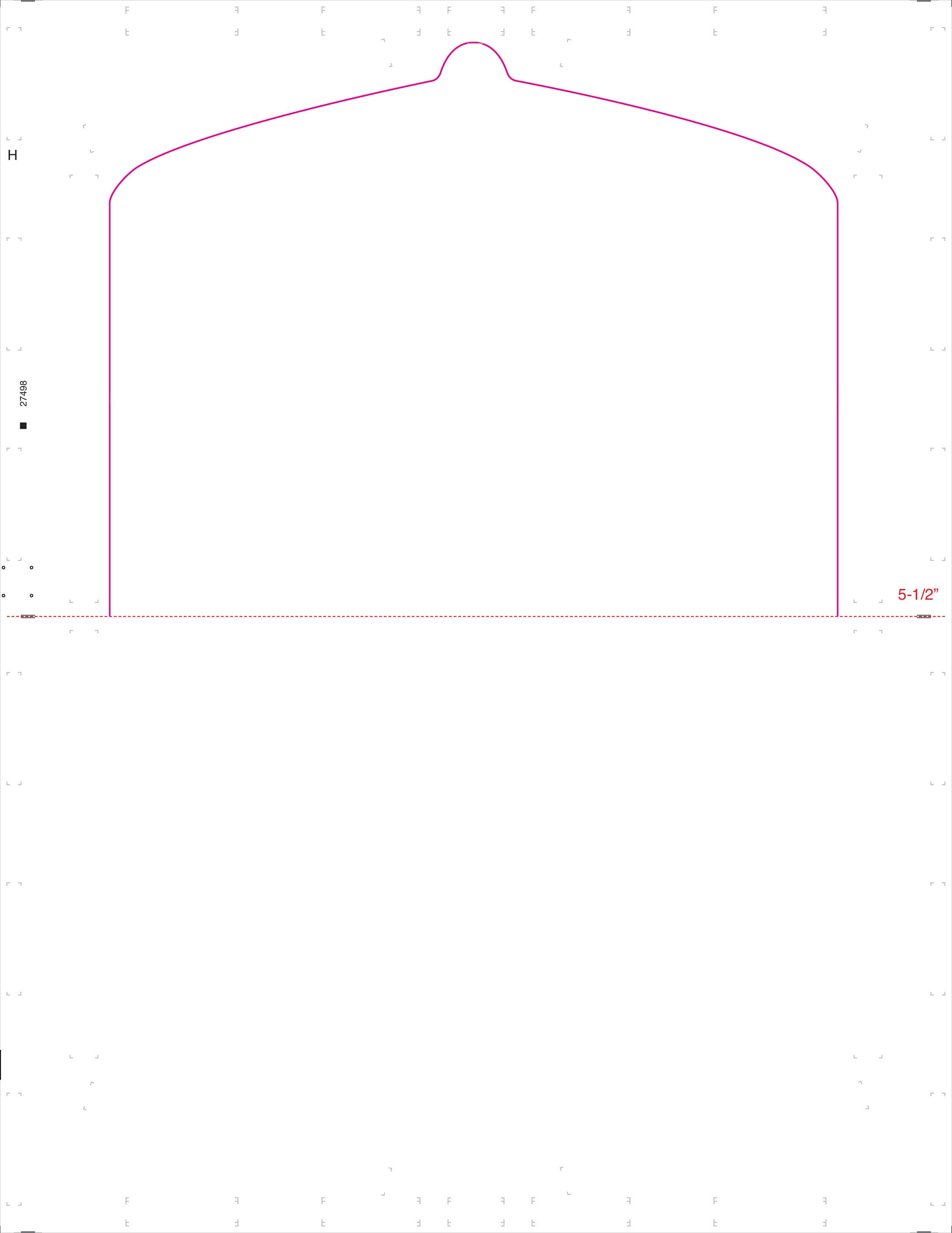 8 1/2" x 11" Pressure Seal Form, Multi-Purpose Blank Face, V Fold Flip Tab.