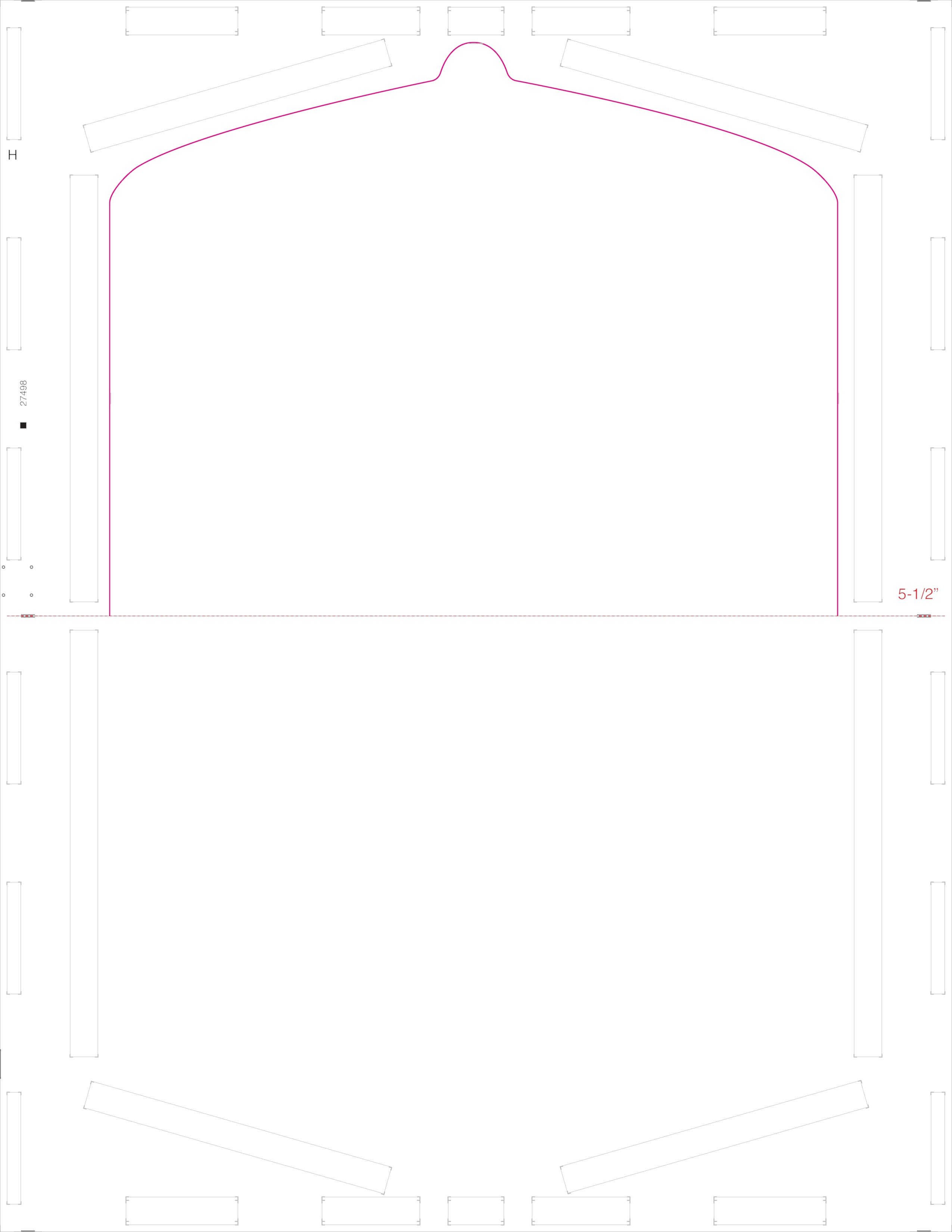 8 1/2" x 11" Pressure Seal Form, Multi-Purpose Blank Face, V Fold Flip Tab.