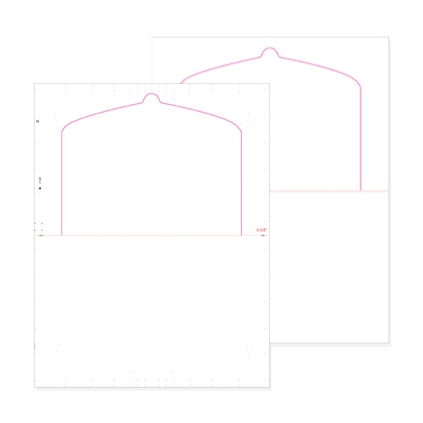 8 1/2" x 11" Pressure Seal Form, Multi-Purpose Blank Face, V Fold Flip Tab.