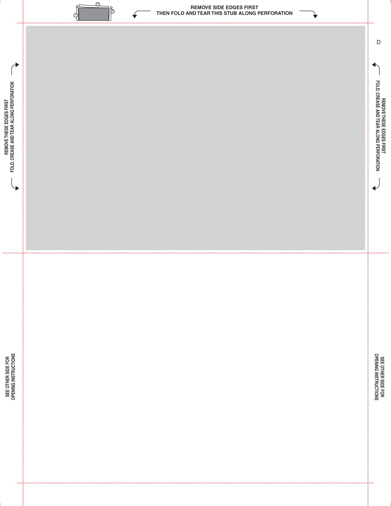 8 1/2" x 11" Pressure Seal Form, Multi-Purpose Blank Face, V Fold.