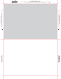 8 1/2" x 11" Pressure Seal Form, Multi-Purpose Blank Face, V Fold.