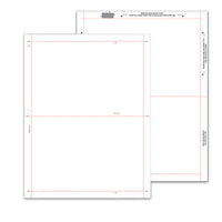 8 1/2" x 11" Pressure Seal Form, Multi-Purpose Blank Face, V Fold.