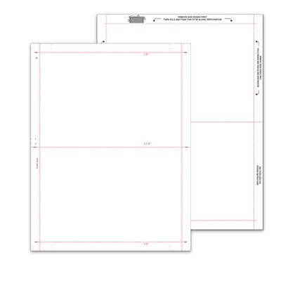 8 1/2" x 11" Pressure Seal Form, Multi-Purpose Blank Face, V Fold.