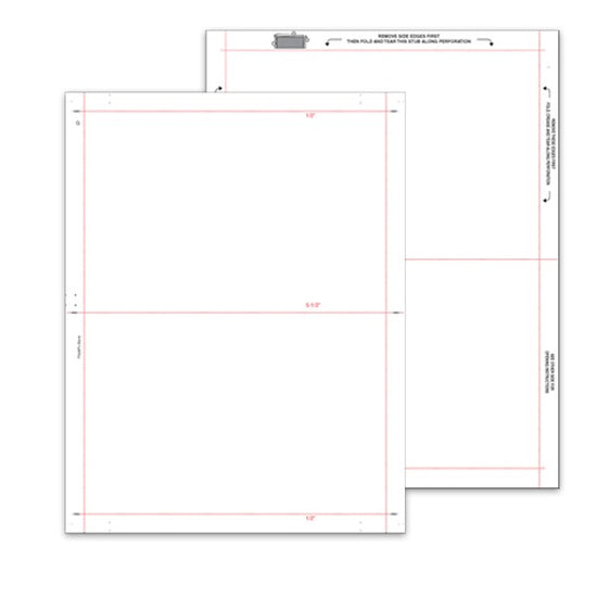 8 1/2″ x 11″ Pressure Seal Form, Multi Purpose Blank Face, V Fold