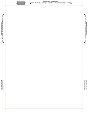 8 1/2" x 11" Pressure Seal Form, Multi-Purpose Blank Face, V Fold.