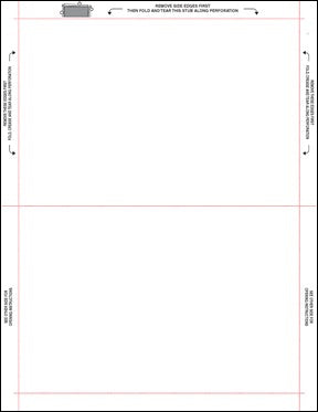 8 1/2″ x 11″ Pressure Seal Form, Multi Purpose Blank Face, V Fold