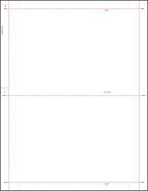 8 1/2″ x 11″ Pressure Seal Form, Multi Purpose Blank Face with Blockouts, V Fold
