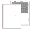 8 1/2″ x 11″ Pressure Seal Form, Multi Purpose Blank Face with Blockouts, V Fold