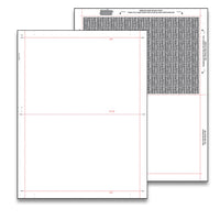 8 1/2″ x 11″ Pressure Seal Form, Multi Purpose Blank Face with Blockouts, V Fold
