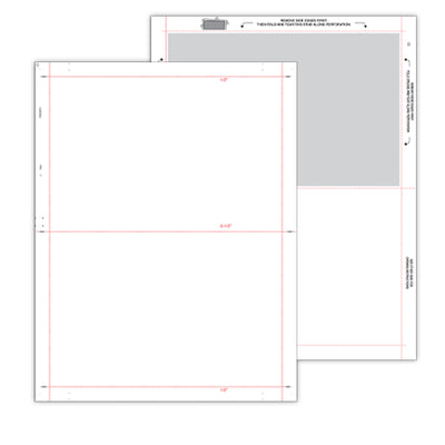 8 1/2" x 11" Pressure Seal Form, Multi-Purpose Blank Face, V Fold.