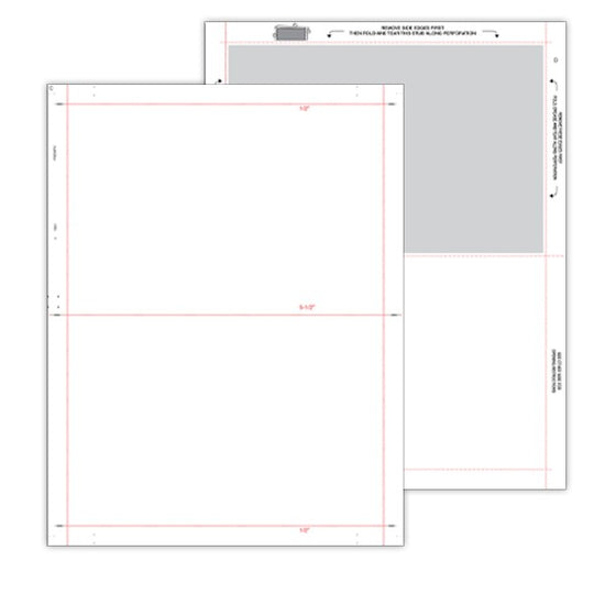 8 1/2″ x 11″ Pressure Seal Form, Multi Purpose Blank Face with 20% Screenback, V Fold