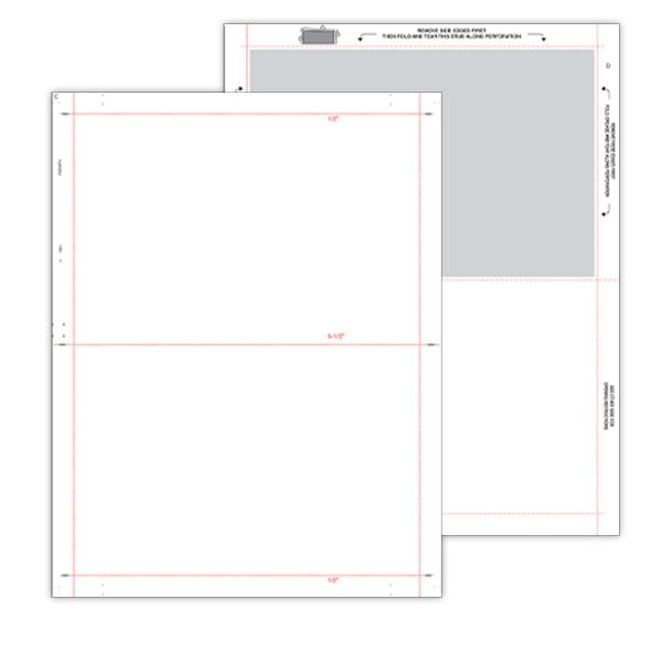 8 1/2″ x 11″ Pressure Seal Form, Multi Purpose Blank Face with 20% Screenback, V Fold
