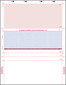 8 1/2" x 11" Pressure Seal Form Z Fold Payroll Blue Check & Blue Stub.