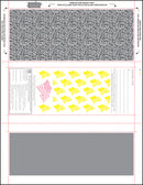 8 1/2" x 11" Pressure Seal Form Z Fold Payroll Blue Check & Blue Stub.