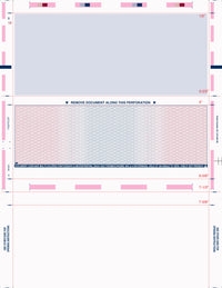 8 1/2" x 11" Pressure Seal Form Z Fold Payroll Prismatic Blue & Red