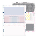 8 1/2" x 11" Pressure Seal Form Z Fold Payroll Prismatic Blue & Red