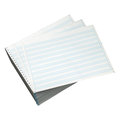 14-7/8 x11" Continuous Paper  18# 1 Part, 1/2" Blue Bar, No Side Perfs