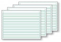 14-7/8 x11" Continuous Paper, 1/2" Green Bar, 4 Part, No Side Perfs