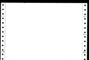 9-1/2 x 7" Continuous Paper,  White, 2 Part, Side Perfs