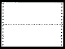9-1/2 x 3-1/2" Continuous Paper, 20# White, 1 Part, Side Perfs