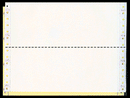 9-1/2 x 3-1/2" Continuous Paper, Color, 2 Part, Side Perfs