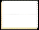 9-1/2 x 3-1/2" Continuous Paper, Color, 3 Part, Side Perfs