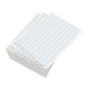 14-7/8 x 11" Continuous Paper  18# 1 Part 1/2" Blue Bar HL, No Side Perfs