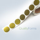 1" Round Gold Scratch Off Labels Stickers, 500 labels per roll
