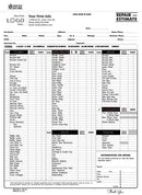 8 1/2" x 11", Repair Estimate Form