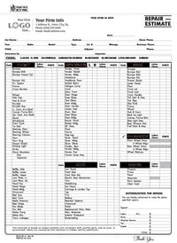 8 1/2" x 11", Repair Estimate Form