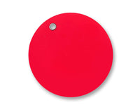 3" Strong Vinyl  Circle Tags Red