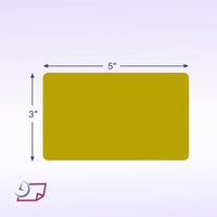 Rectangle Inventory Color Coding Labels - Olive - 3 x 5