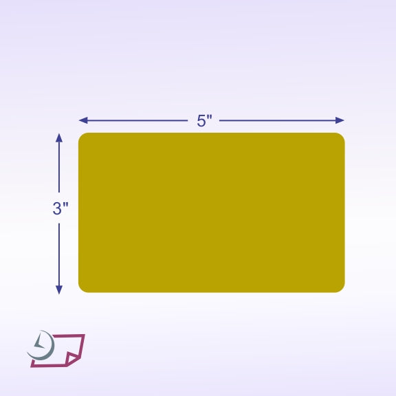 Rectangle Inventory Color Coding Labels - Olive - 3 x 5