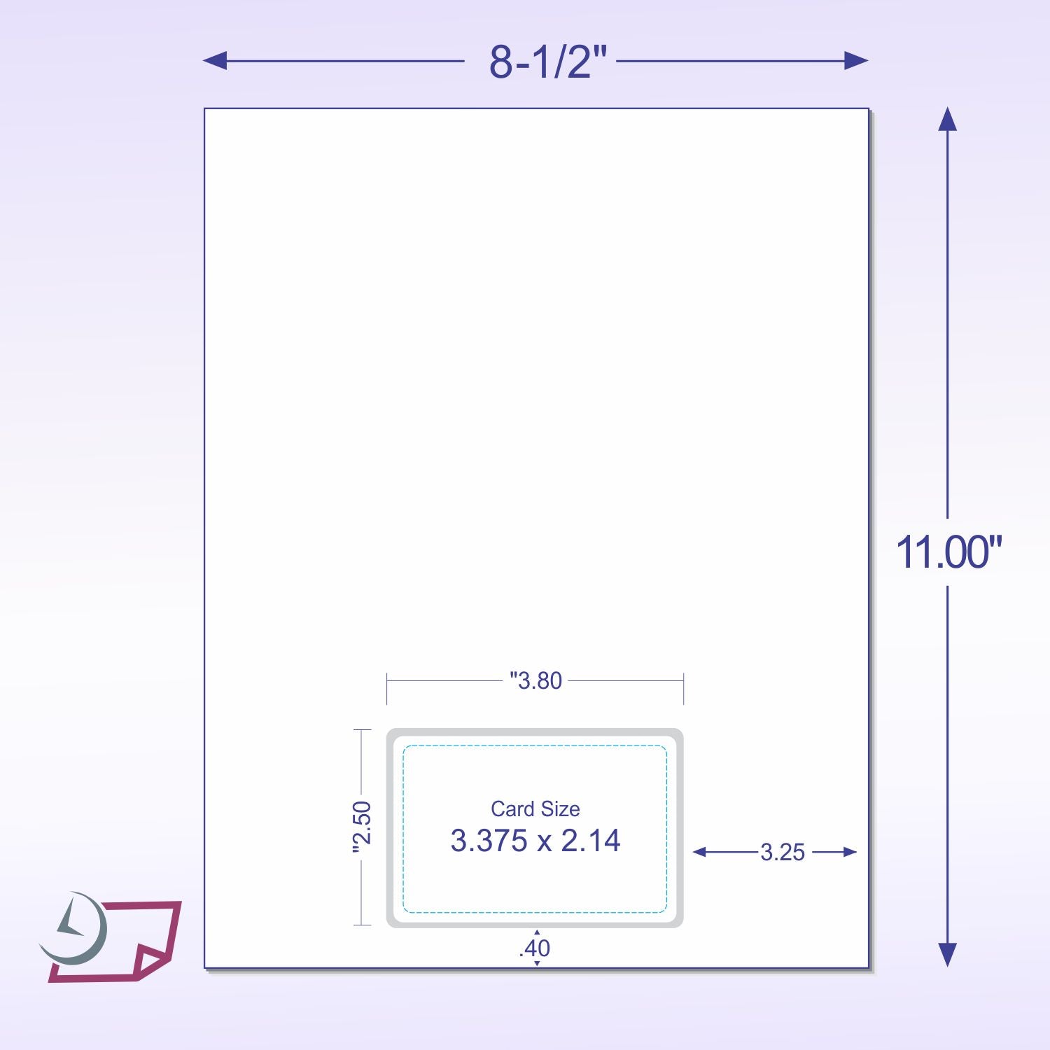 Integrated Card 13 mil polyester Duplex Printable 1 Card on bottom