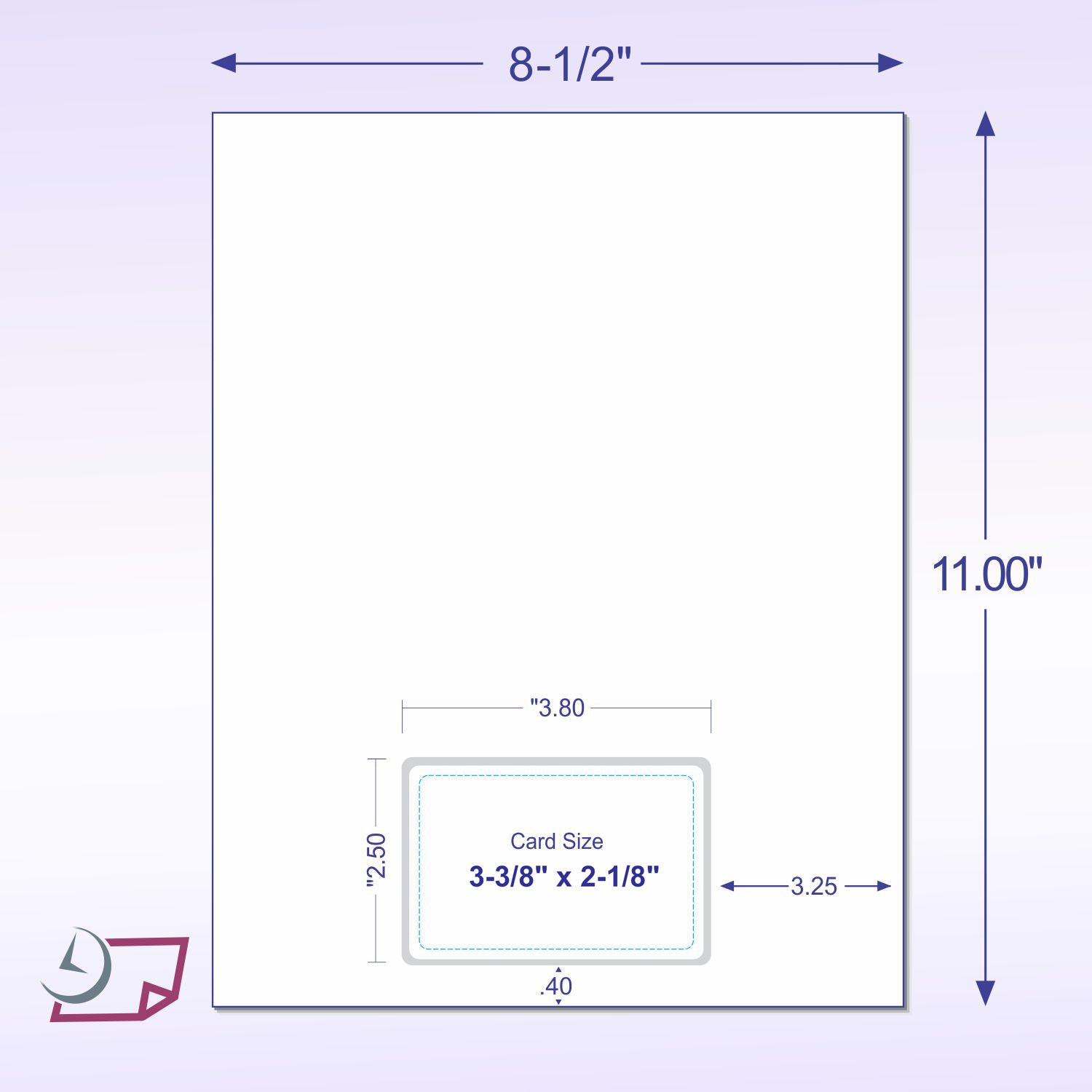 Integrated Card 10 mil polyester Duplex Printable 1 Card on bottom
