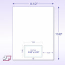 1 Integrated Card With 2 Mil Backer, 3-3/8" x 2-1/8", Center.