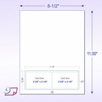 Integrated Card 7 mil polyester Duplex Printable 2 Cards on the bottom