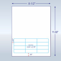 Integrated Lab Label Form 12 Labels 2.5 x 3/4