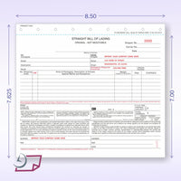 Straight Bill of Lading - WITH CO. NAME IMPRINT -