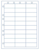 Sheet with 30 Labels, and Hole Punching