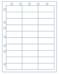 Sheet with 30 Labels, and Hole Punching