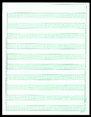 8-1/2 X 11", 1/2" Green Bar Paper,  20#