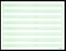 11 x 8-1/2", 1/2" Green Bar Paper,  20#