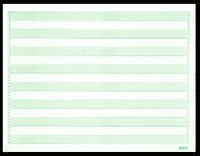 11 x 8-1/2", 1/2" Green Bar Paper,  20#