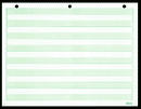 11 x 8-1/2", 1/2" Green Bar Paper, With 3 Hole Punch 20#