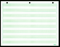 11 x 8-1/2", 1/2" Green Bar Paper, With 3 Hole Punch 20#
