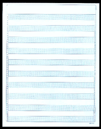8-1/2 X 11", 1/2" Blue Bar Paper,  20#